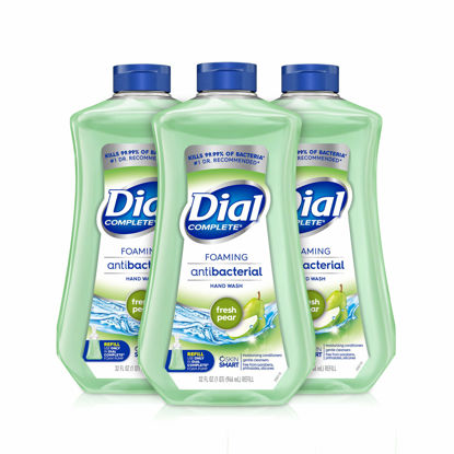 Picture of Dial Complete Antibacterial Foaming Hand Wash Refill, Fresh Pear, 32 fl oz (Pack of 3)