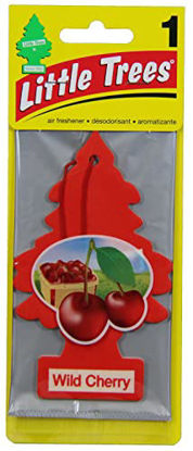 Picture of LITTLE TREES Car Air Freshener | Hanging Paper Tree for Home or Car | Wild Cherry | Single Tree per Package