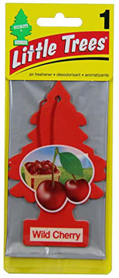 Picture of LITTLE TREES Car Air Freshener | Hanging Paper Tree for Home or Car | Wild Cherry | Single Tree per Package