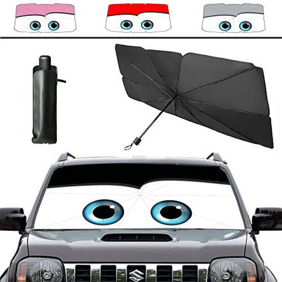 GetUSCart- Coricha Windshield Sunshade Umbrella Brella Shade for Car Sun  Shade Cover 31 * 57 As Seen on TV UV Block Front Window Heat Insulation  Protection (Black Eyes)