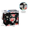 Picture of Car Trash Can Leak Proof Car Trash Bag Waterproof Car Garbage Can with Lid for SUV Front Seat Multipurpose Car Hanging for Headrest Collapsible and Portable with Storage Mesh Pocket, Large/ Flower, 3 Gallons
