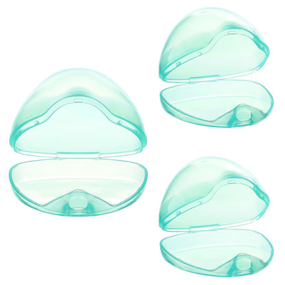Picture of Accmor Pacifier Case, Pacifier Holder Case, Pacifier Container for Travel, BPA Free,Transparent Green, 3 Pack