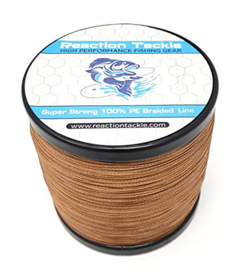 GetUSCart- Reaction Tackle Braided Fishing Line Timber Brown 25LB 300yd