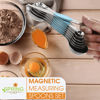 Picture of Spring Chef Magnetic Measuring Spoons Set, Dual Sided, Stainless Steel, Fits in Spice Jars, Blue - Aqua Sky, Set of 8, 2 Pack