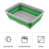 Picture of Set of 2 Multipurpose Wash Bins - 10-Liter Basins for Camping, Parties, or Cleaning - Collapsible Bucket Set by Wakeman (Green)