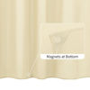 Picture of ALYVIA SPRING Stall Fabric Shower Curtain Liner Waterproof - Soft & Lightweight Small Shower Curtain with Magnets for Narrow Stall Size, Machine Washable - 36x72, Cream