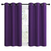 Picture of NICETOWN Purple Kitchen Blackout Curtains, Home Decoration Thermal Insulated Solid Ring Top Blackout Curtains/Drapes for Bedroom(Set of 2, 42 x 50 Inch, Royal Purple)