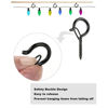 Picture of PlusRoc 60 Pack Outdoor Lighting Hooks for Hanging, Q-Hanger Hooks for String Lights, 2.2 Inch Black Cup Hook Screw in Hooks Outside Patio Light Hooks, Wall Wood Ceiling Mount