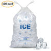 Picture of Belinlen 100 PACK 20 lb. Plastic Drawstring Ice Bags 14 x 28 Inch Heavy-Duty Plastic Ice Bags with Plastic Draw String (2.8mil Thickness)