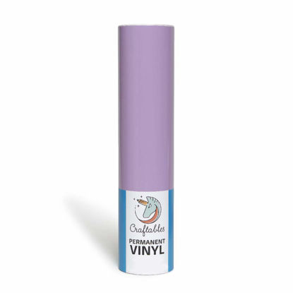 Picture of Craftables Lilac Vinyl Roll - Permanent, Adhesive, Glossy & Waterproof | 12" x 10' |for Crafts, Cricut, Silhouette, Expressions, Cameo, Decal, Signs, Stickers