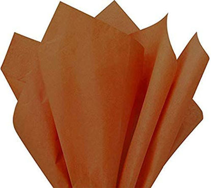 Picture of Flexicore Packaging |Cinnamon Gift Wrap Tissue Paper | Size: 15 Inch X 20 Inch | Count: 10 Sheets | Color: Cinnamon | DIY Craft, Art, Wrapping, Crepe, Decorations, Pom Pom, Packing & Party