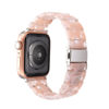 Picture of HOPO Compatible With Apple Watch Band 38mm 40mm 42mm 44mm Thin Light Resin Strap Bracelet With Stainless Steel Buckle Replacement For iWatch Series 8 7 6 5 4 3 2 1 SE (Clear Pink/Silver,42/44/45/49mm)