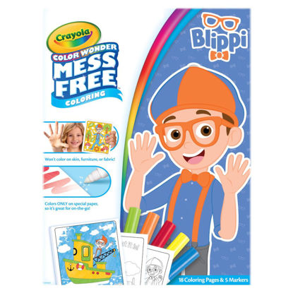 Picture of Crayola Color Wonder Blippi, Mess Free Coloring Pages & Markers, Gift for Kids, Ages 3, 4, 5, 6