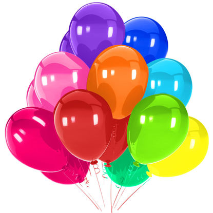 Picture of Rainbow Balloons Latex Party Balloons - 50 Pack 12 inch Helium Assorted Bright Balloons for Wedding Baby Shower Birthday Party Decorations