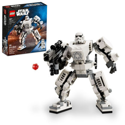 Picture of LEGO Star Wars Stormtrooper Mech 75370 Star Wars Collectible for Kids, This Buildable Star Wars Action Figure Features a Cockpit, Buildable Blaster and Iconic Imperial Stormtrooper Minifigure