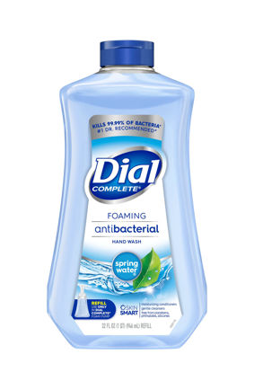 Picture of Dial Complete Antibacterial Foaming Hand Soap Refill, Spring Water, 32 fl oz