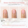 Picture of GAOY Sheer Hot Pink Gel Nail Polish, 16ml Jelly Milky Pink Translucent Color 1353 UV Light Cure Gel Polish for Nail Art DIY Manicure and Pedicure at Home