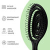 Picture of Ninabella Organic Detangling Hair Brush for Women, Men & Children - Does not Pull on Hair - Hair Straightening Brushes for Straight, Curly & Wet Hair - Unique Spiral Hairbrush