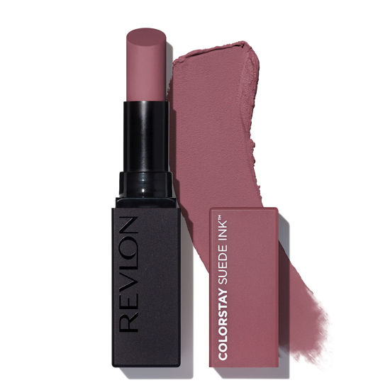 Picture of REVLON Lipstick, ColorStay Suede Ink, Built-in Primer, Infused with Vitamin E, Waterproof, Smudgeproof, Matte Color, 012 Power Trip (Pack of 1)