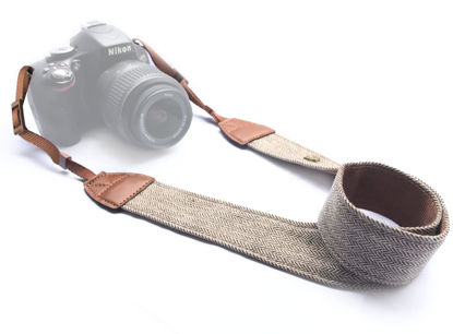 Picture of Alled XN01-0942 Neck Shoulder Belt Strap, Vintage Print Soft Colorful Camera Straps for Women/Men for All DSLR/Nikon/Canon/Sony/Olympus/Samsung/Pentax/Olympus, Brown