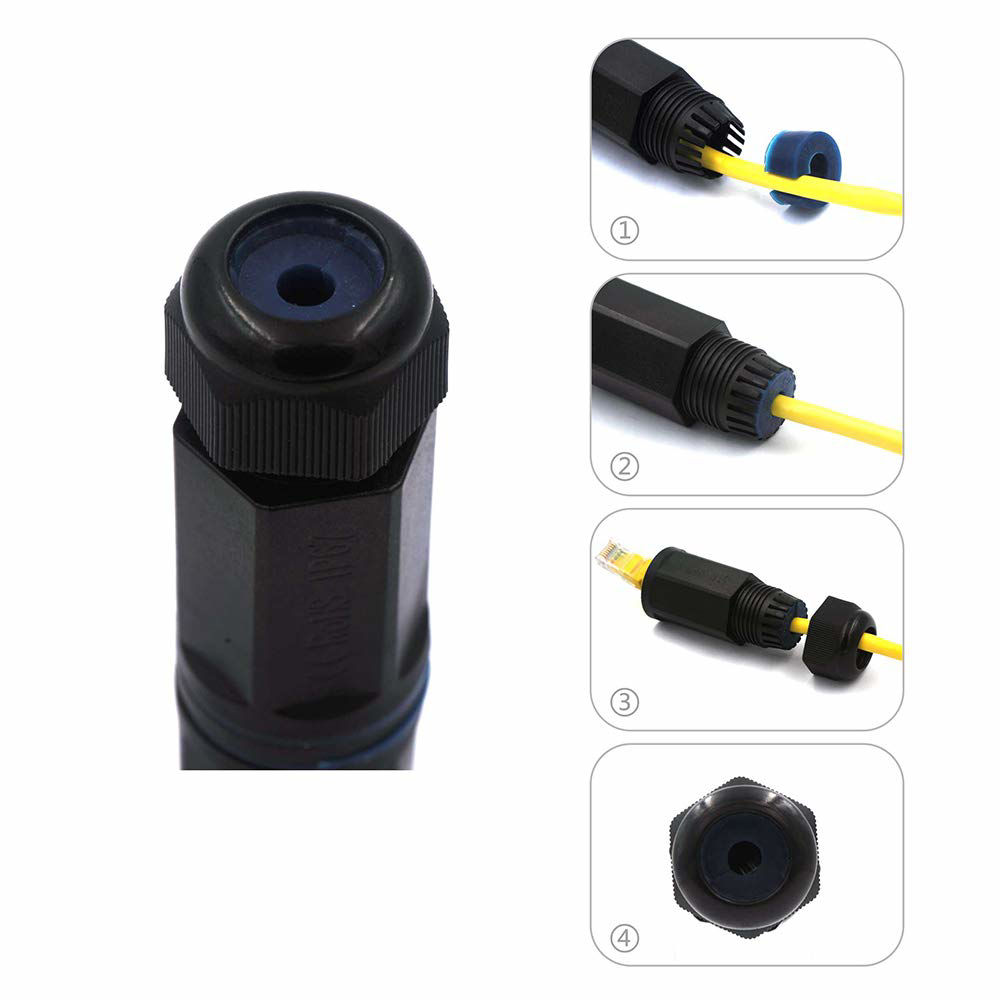 GetUSCart- VCE Waterproof RJ45 Coupler IP67, CAT6/CAT5E/CAT5 Female to ...