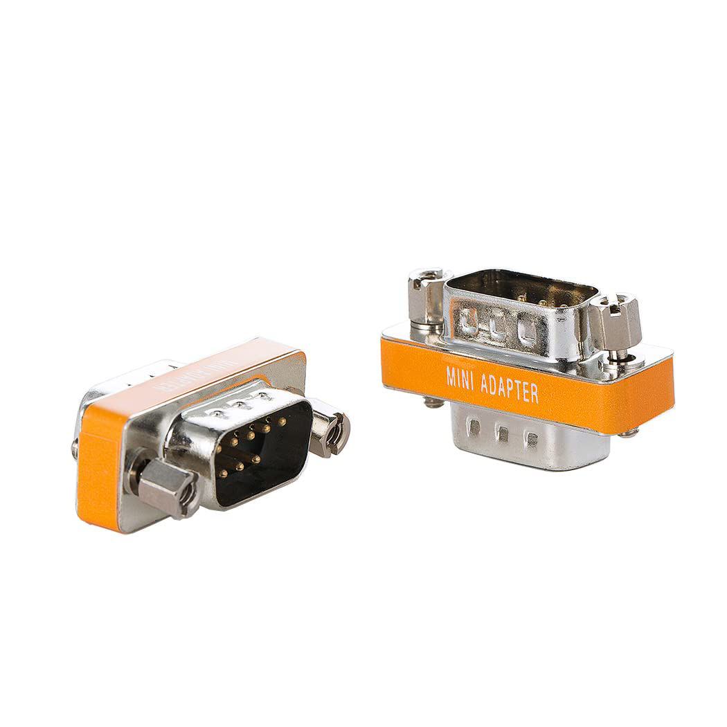 GetUSCart- DB9 Null Modem Adapter Male to Male 2 Pack