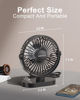 Picture of SWEETFULL Small USB Desk Fan, 3 Speeds Portable Personal Desktop Table Fan, Dual 360° Adjustment Mini Fan, Quiet Operation, for Home Office Car Outdoor Travel (all black)