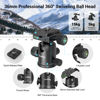 Picture of SmallRig 71" Camera Tripod, Foldable Aluminum Tripod & Monopod, 360°Ball Head Detachable, Payload 33lb, Adjustable Height from 16" to 71" for Camera, Phone-3935