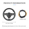 Picture of Bling Soft Leather Steering Wheel Cover, 15 Inch Colorful Rhinestones Auto Elastic Steering Wheel Protector, Sparkly Crystal Diamond for Women Girls, Car Interior Accessories (Beige)