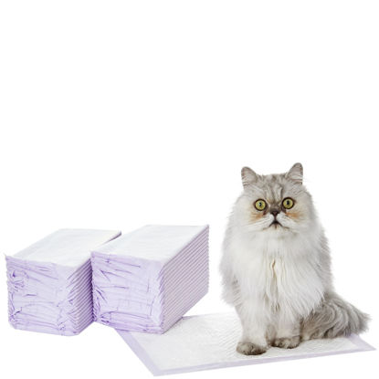 Picture of Amazon Basics Cat Pad Refills for Litter Box, Fresh Scent, Pack of 40, Purple