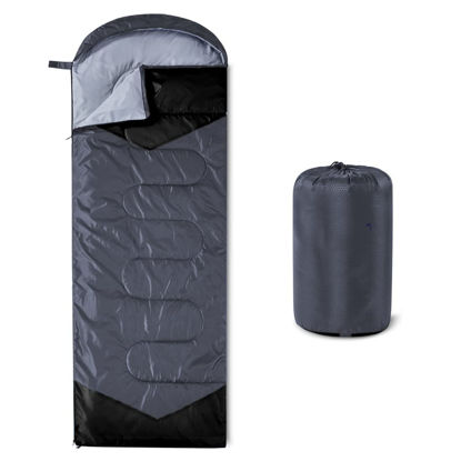 Picture of oaskys Camping Sleeping Bag - 3 Season Warm & Cool Weather - Summer Spring Fall Lightweight Waterproof for Adults Kids - Camping Gear Equipment, Traveling, and Outdoors