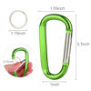 Picture of 6PCS Carabiner Caribeaner Clip,3 Inch Large Aluminum D Ring Shape Carabeaner with 6PCS Keyring Keychain Hook