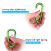 Picture of 6PCS Carabiner Caribeaner Clip,3 Inch Large Aluminum D Ring Shape Carabeaner with 6PCS Keyring Keychain Hook