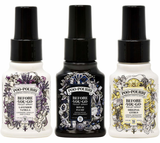 Picture of Poo-Pourri Original Citrus, Lavender Vanilla and Royal Flush 1.4 Ounce Bottles