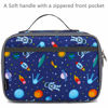 Picture of FlowFly Kids Lunch box Insulated Soft Bag Mini Cooler Back to School Thermal Meal Tote Kit for Girls, Boys, Astronaut