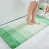 Picture of OLANLY Luxury Bathroom Rug Mat, Extra Soft and Absorbent Microfiber Bath Rugs, Non-Slip Plush Shaggy Bath Carpet Runner, Machine Wash Dry, Bath Mats for Bathroom Floor, Tub and Shower, 47x24, Green