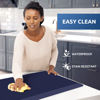 Picture of KitchenClouds Kitchen Mat Cushioned Anti Fatigue Rug 17.3"x28" Waterproof Non Slip Standing Desk Mat Comfort Floor Mats for Kitchen House Sink Office (Blue)