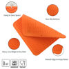 Picture of MicoYang Silicone Dish Drying Mat for Multiple Usage,Easy clean,Eco-friendly,Heat-resistant Silicone Mat for Kitchen Counter or Sink,Refrigerator or Drawer liner Orange M 12 inches x 12 inches