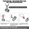 Picture of [Patent]CKE Upgraded Nut & Bolt Thread Checker (Inch & Metric) Detachable Wire Loop Design - 44 Male/Female Gauges - Inch & Metric Detachable Nut and Bolt Thread Size Checker Identifier Gauges
