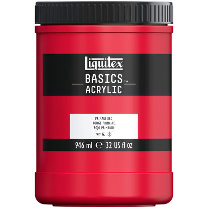 Picture of Liquitex BASICS Acrylic Paint, 946ml (32-oz) Jar, Primary Red
