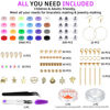 Picture of Gionlion 6000 Pcs Clay Beads for Bracelet Making, 24 Colors Flat Round Polymer Clay Beads 6mm Spacer Heishi Beads with Pendant Charms Kit and Elastic Strings for Jewelry Making Kit Bracelets Necklace