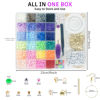 Picture of Gionlion 6000 Pcs Clay Beads for Bracelet Making, 24 Colors Flat Round Polymer Clay Beads 6mm Spacer Heishi Beads with Pendant Charms Kit and Elastic Strings for Jewelry Making Kit Bracelets Necklace
