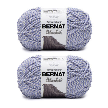 Picture of Bernat Blanket Cornflower Twist Yarn - 2 Pack of 300g/10.5oz - Polyester - 6 Super Bulky - 220 Yards - Knitting/Crochet
