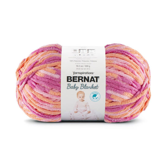 Picture of Bernat Baby Blanket BB Peachy Yarn - 1 Pack of 10.5oz/300g - Polyester - #6 Super Bulky - 220 Yards - Knitting/Crochet