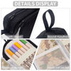 Picture of EASTHILL Small Pencil Case with Handle Pen Pouch School Supplies Soft Pencil bag for Teen Girls-Black