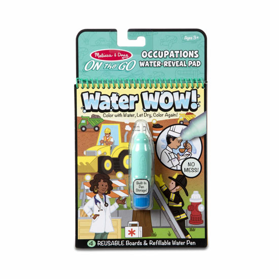 GetUSCart- Melissa & Doug On The Go Water Wow! Reusable Water-Reveal  Activity Pad- Occupations - Party Favors, Stocking Stuffers, Travel Toys  For Toddlers, Mess Free Coloring Books For Kids Ages 3+