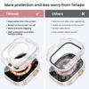 Picture of (2 in 1) Tensea for Waterproof Apple Watch Ultra Screen Protector Case 49mm Accessories, iWatch Protective PC Face Cover Built-in Tempered Glass Film, Front & Back Bumper for Women Men, 49 mm
