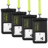 Picture of Pelican Marine 4 Pack - IP68 Floating Waterproof Phone Pouch/Case (XL Size) - iPhone 14 Pro Max/ 13 Pro Max/ 12 Pro Max/ 11/ S23 Ultra/Pixel 7 - Detachable Lanyard - Black/Yellow