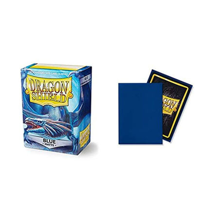 Picture of Dragon Shield Matte Blue Standard Size 100 ct Card Sleeves Individual Pack