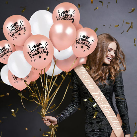 Fascia Per Compleanno 18 Anni '18th Birthday' In Raso Nero E Argento: Accessorio Elegante Per Feste, Addobbi E Decorazioni - 3